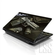 LSS Laptop 15 15.6 Skin Cover with Colorful Police Gun Pattern for HP, Apple, Compaq - Fits 13.3"