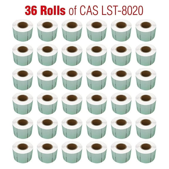 LST-8020 Printing Scale Label, 58 x 60 mm, UPC/Ingredients 36 Rolls of 500 Labels, Lower Price Than 12 Rolls