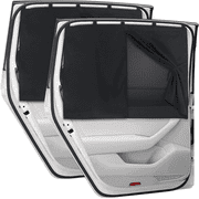 Car Side Window Shades, 2 Pack Window Shades for Car Side Windows Sun Shade Blocking Mosquito Net, Stretchy Fit Cars SUVs - Up to 26.7 x19.7