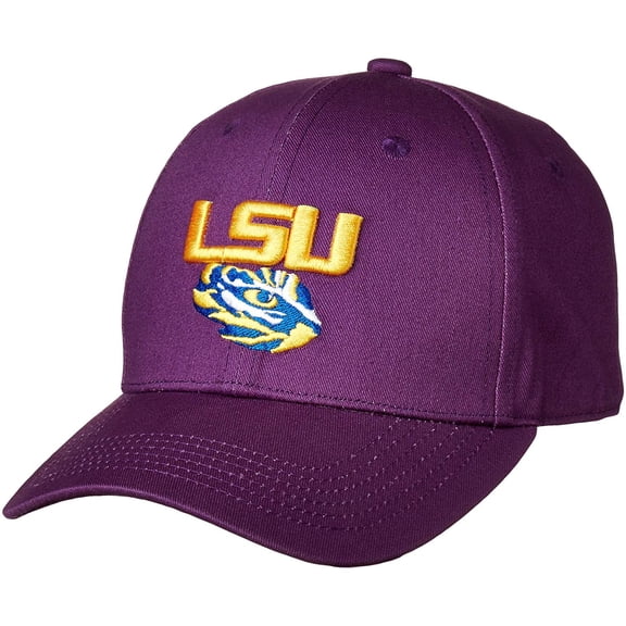 LSU Brand New Classic Style Fitted Baseball Cap Medium Hat, Official Tigers Logo/Colors, Embroidered Logo