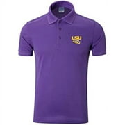 LSU Brand New Short-Sleeve Polo Shirt Cotton/Poly Luxury Blend (Large), Official Tigers Mascot Logo/Colors, Embroidered Logo