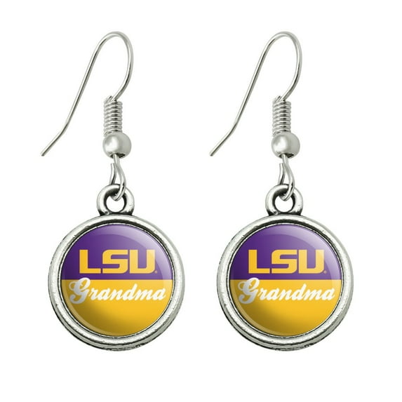 LSU Grandma Novelty Dangling Drop Charm Earrings