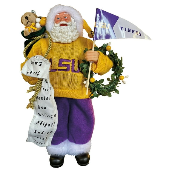LSU Tigers 12" Proud Santa