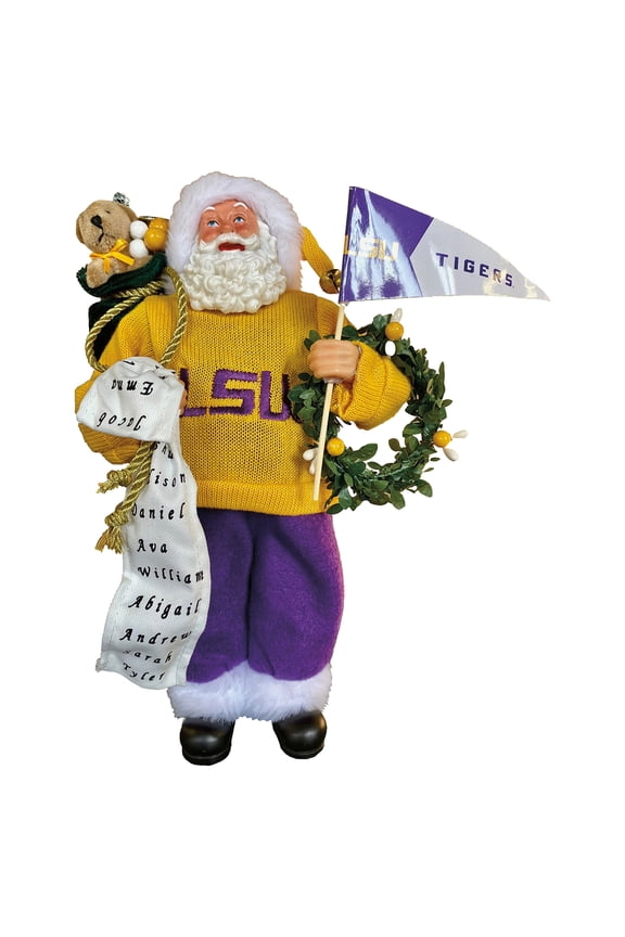 LSU Tigers 12" Proud Santa