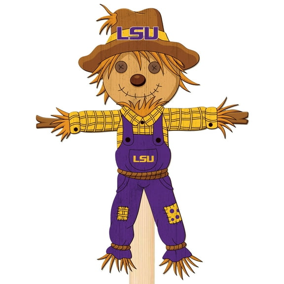 LSU Tigers 12" Scarecrow Yard Stake