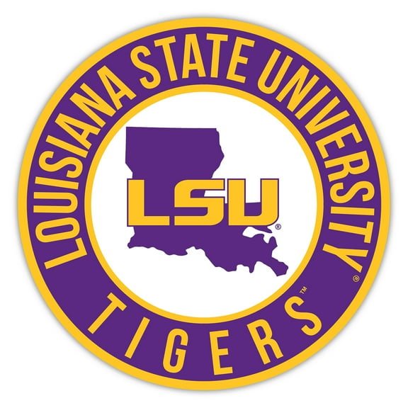 LSU Tigers 15" State Circle Sign