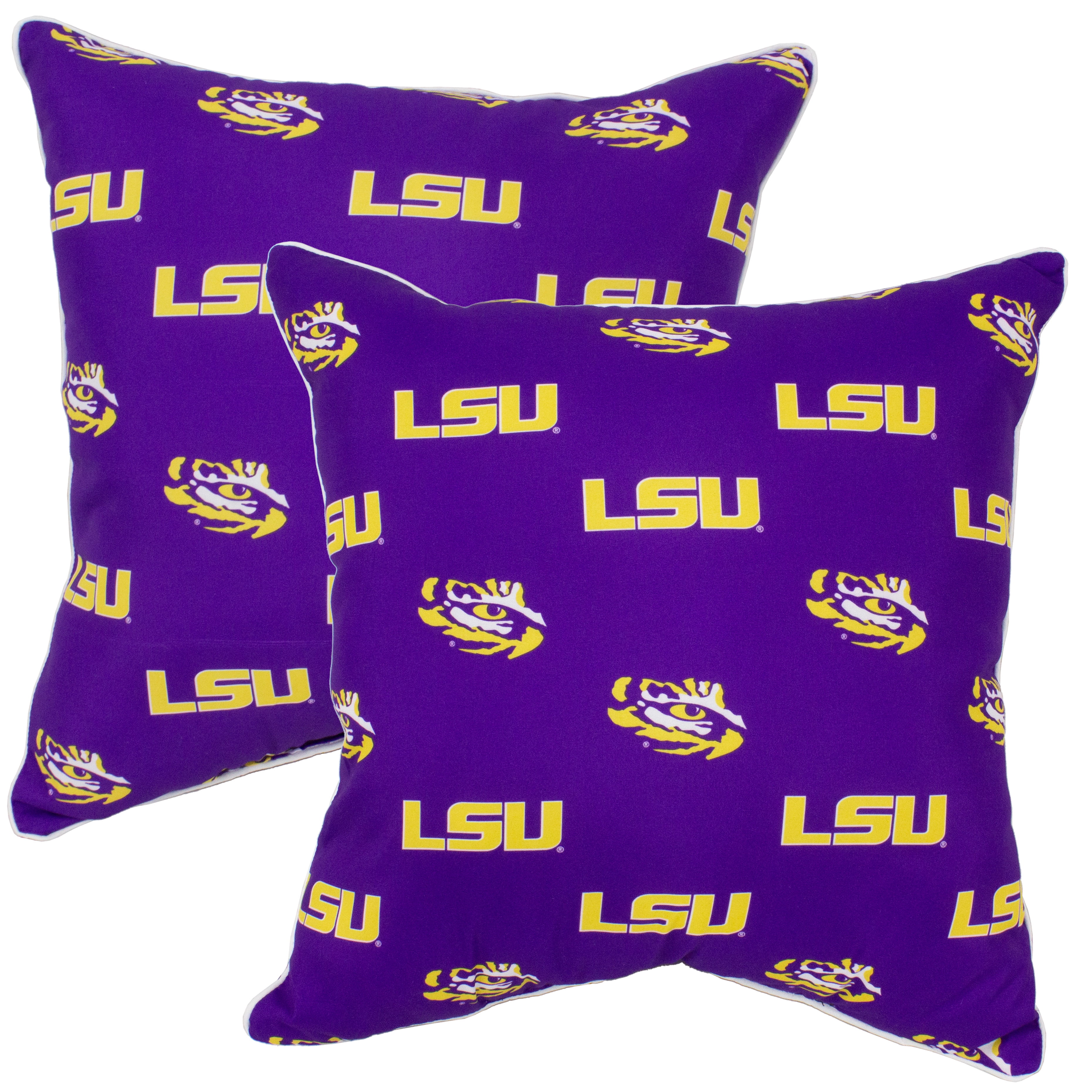 LSU Tigers 16" x 16" Decorative Pillow - (Includes 2 Decorative Pillows)