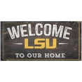 thumbnail image 1 of LSU Tigers 6" x 12" Welcome To Our Home Sign, 1 of 7