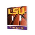 thumbnail image 1 of LSU Tigers Basketball Design Double Toggle Light Switch Plate, 1 of 4