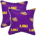 LSU Tigers College Covers Indoor or Outdoor Decorative Pillow Pair, 16