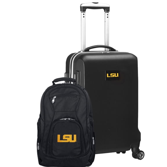 LSU Tigers Deluxe 2-Piece Backpack and Carry-On Set - Black