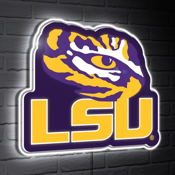 LSU Tigers LED Team Logo Shaped Lighted Wall Sign