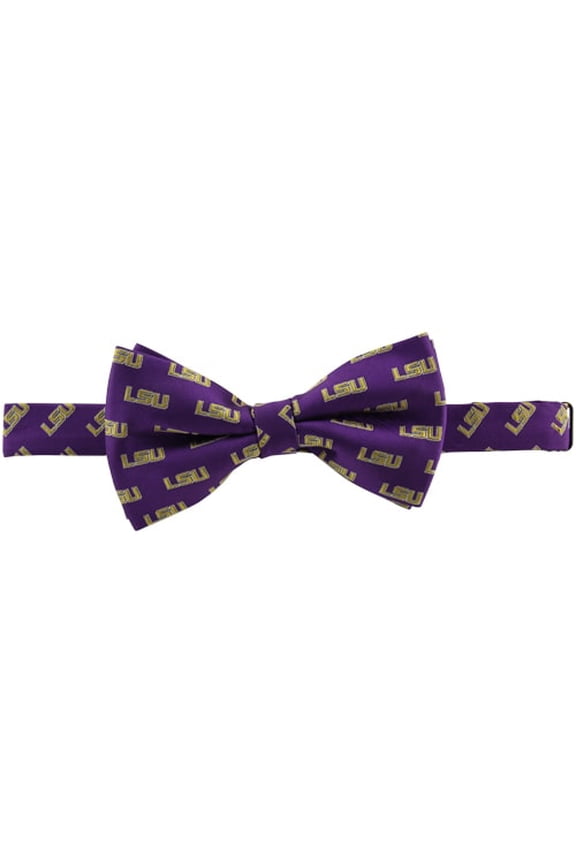 LSU Tigers Repeated Logo Bow Tie - Purple