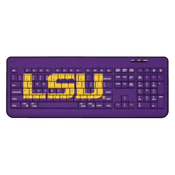 LSU Tigers Solid Design Wireless Keyboard
