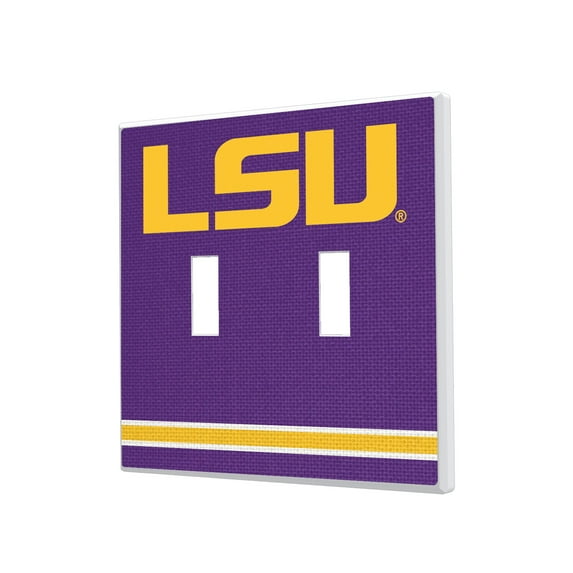 LSU Tigers Stripe Design Double Toggle Light Switch Plate