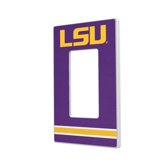 LSU Tigers Stripe Design Single Rocker Light Switch Plate