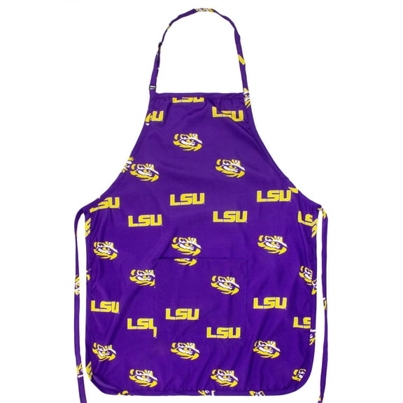 LSU Tigers Tailgating or Grilling Apron With 9" Pocket, Fully Adjustable