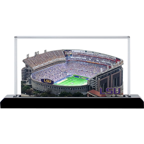 LSU Tigers Tiger Stadium -Home Fields 3D Replica 9" Lighted Base, Museum Quality Acrylic Top and Power Cord