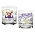 thumbnail image 1 of LSU Tigers Two-Pack 14oz. Campus Line Art Glass, 1 of 1