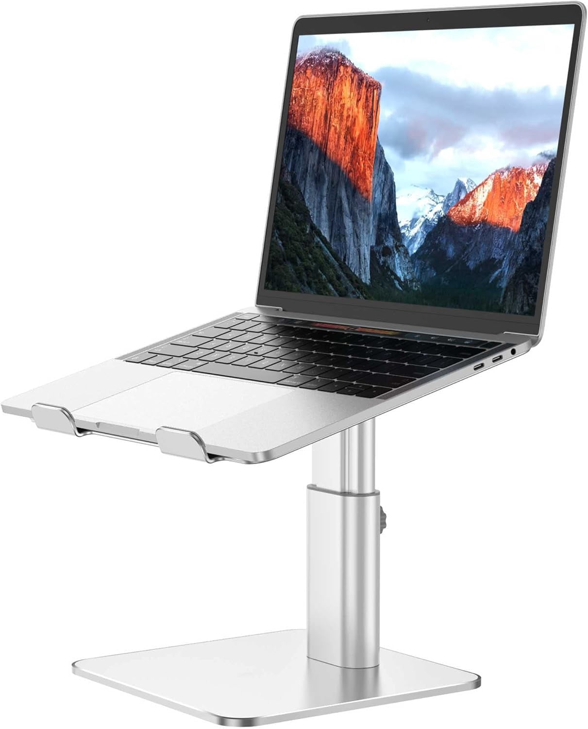 LSX6N Laptop Stand, Ergonomic Adjustable Notebook Riser Holder, Computer Stand Compatible with Air, Pro, Dell, HP, Lenovo More 10-15.6" Laptops, Black