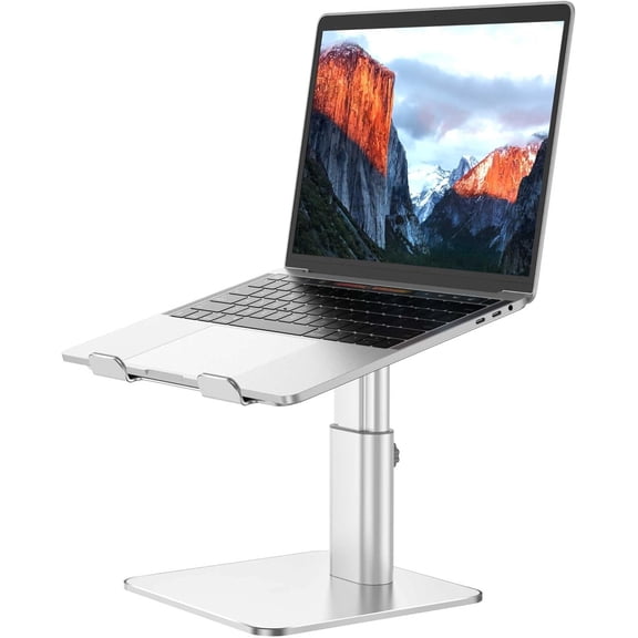 LSX6N Laptop Stand, Ergonomic Adjustable Notebook Riser Holder, Computer Stand Compatible with Air, Pro, Dell, HP, Lenovo More 10-15.6" Laptops, Black