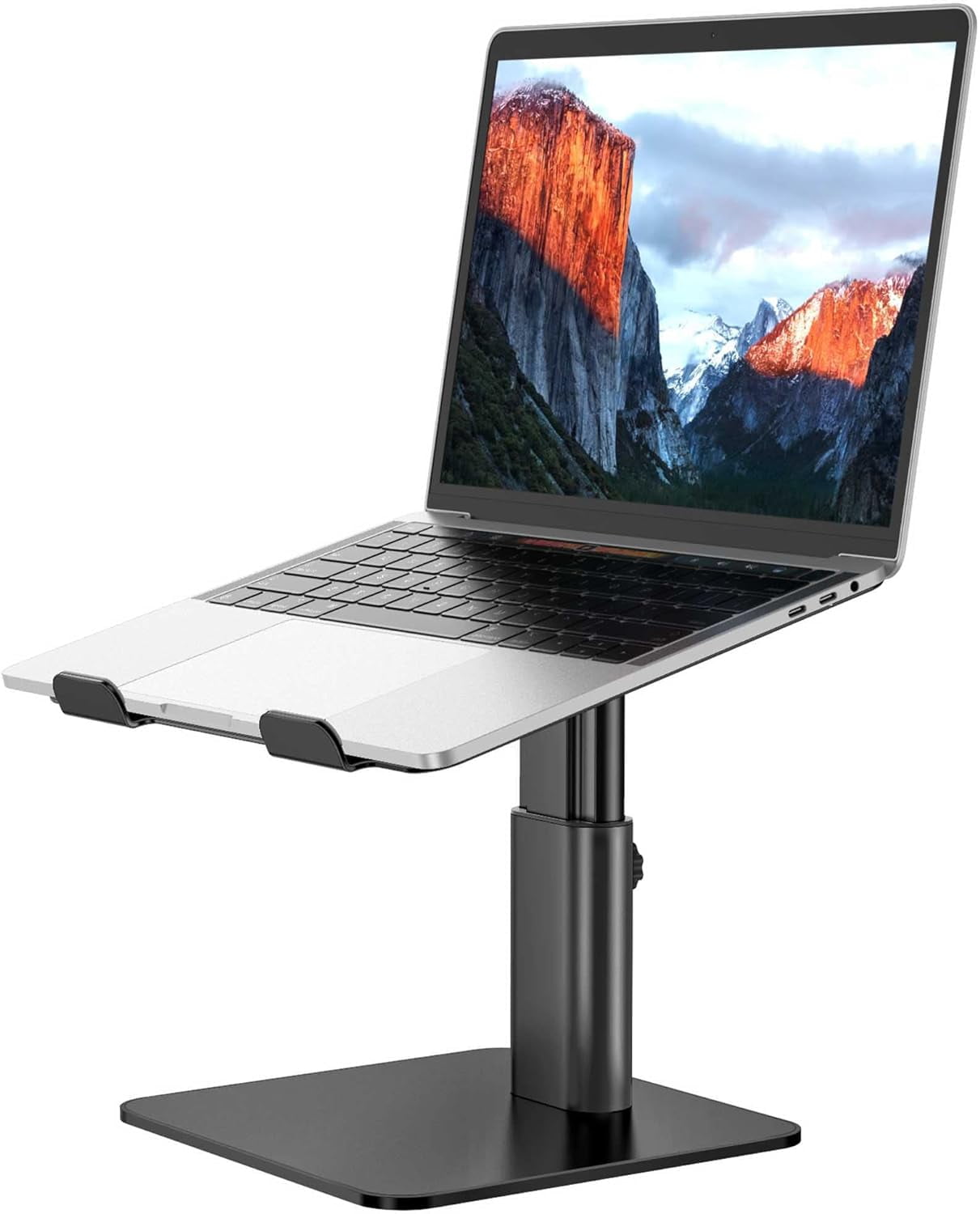 LSX6N Laptop Stand, Ergonomic Adjustable Notebook Riser Holder, Computer Stand Compatible with Air, Pro, Dell, HP, Lenovo More 10-15.6" Laptops, Black