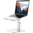 thumbnail image 1 of LSX6N Laptop Stand, Ergonomic Adjustable Notebook Riser Holder, Computer Stand Compatible with Air, Pro, Dell, HP, Lenovo More 10-15.6" Laptops, Silver, 1 of 5