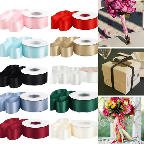 LShunze 1.57 inch Satin Ribbon 25 Yards Solid Fabric Ribbons Roll for Gift Wrapping, Satin Weddings,Flower Bouquet, Invitations,Sewing,Party Decorations, Holiday Decorating and More
