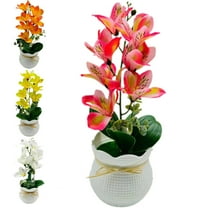 LShunze 12inch Artificial Magnolia Flowers 3D Real Touch 7 Heads Faux Magnolia Flowers Realistic Long Stem with Green Leaves for Home Wedding Table Office Floral Arrangement Decoration