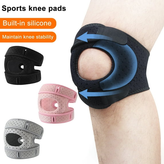 LShunze 2PCS Knee Support Brace for Men Women, Adjustable Compression Sleeve Wrap Patellar Pad Tendon - Arthritis Pain, meniscus tear, Injury Recovery, Running, Workout
