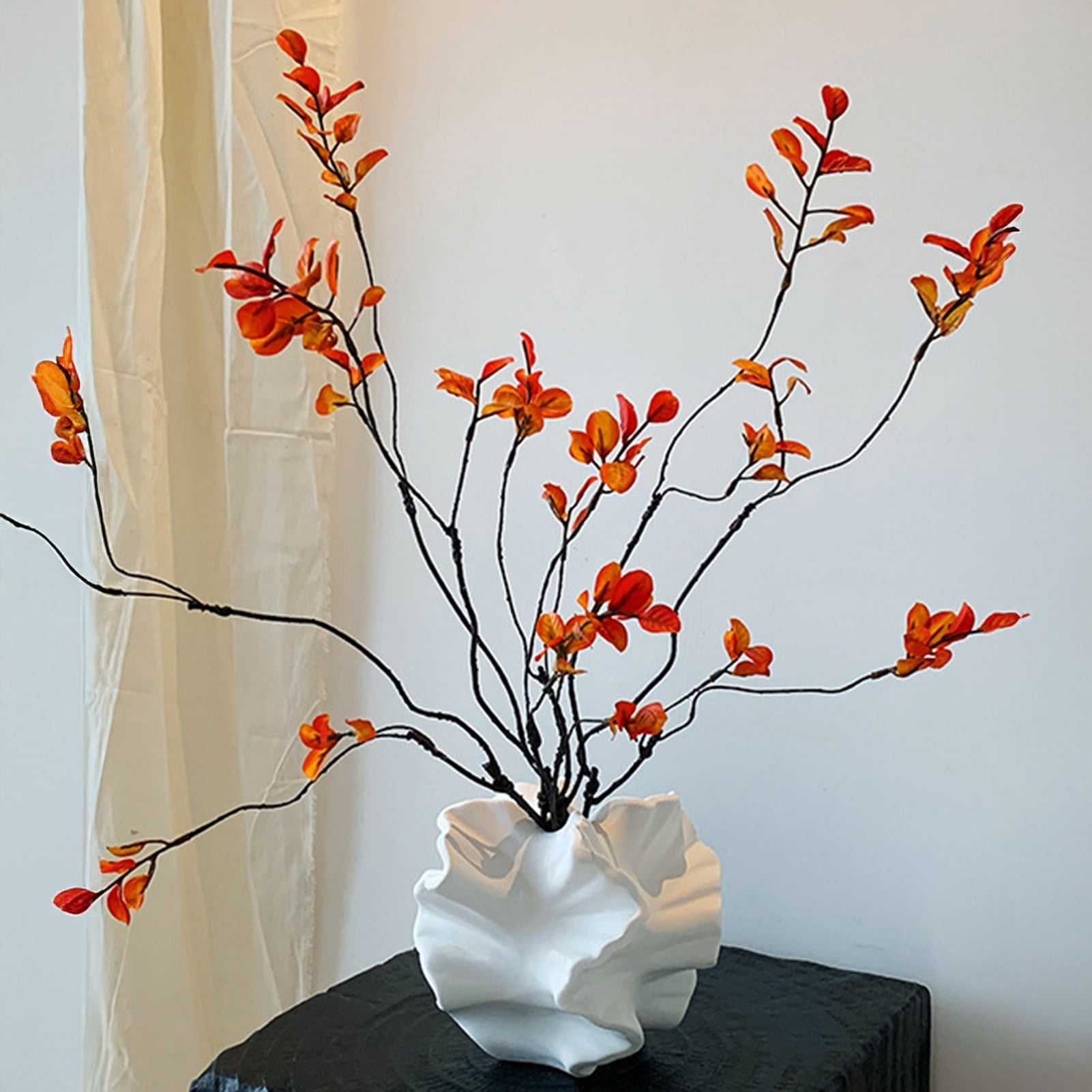 LShunze 3 Pcs Fall Stems Artificial Ficus Branches, 21.65 Inch Faux ...