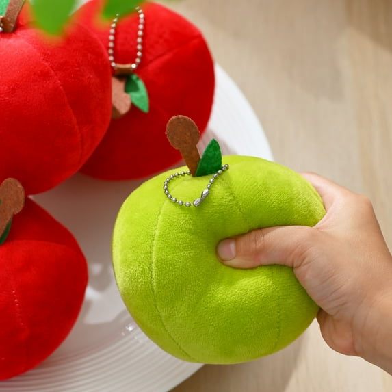 LShunze Apple Fruit Stuffed Toy, Soft Fruit Plush, Cute Apple Stress Relief Doll Christmas Eve Gift