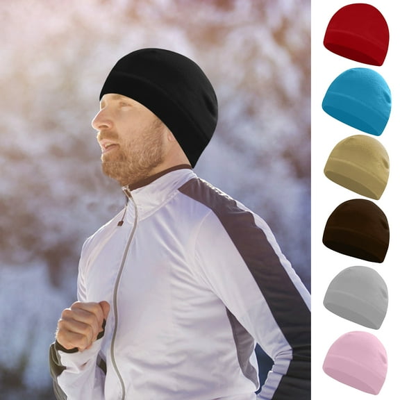 LShunze Cotton Skull Caps for Men Women Fleece Beanies Hat Warm Soft Polar Beanie Hat Thick Windproof Winter