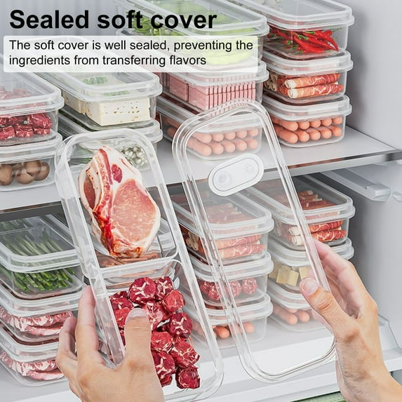 LShunze Divided Veggie Tray with Lid, 3 Compartment Salad Bar Containers for Fridge, Clear Snackle Box Organizer, Plastic Food Storage for Fruit, Vegetable, Snack, Meal Prep,3pc