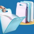 thumbnail image 1 of LShunze Expanding File Folder, 13 Pocket Accordion File Organizer, Monthly Expandable File Folder for Documents with Handle , Portable Bill Receipt Organizer for School Office Supplies, Letter A4 Size, 1 of 7