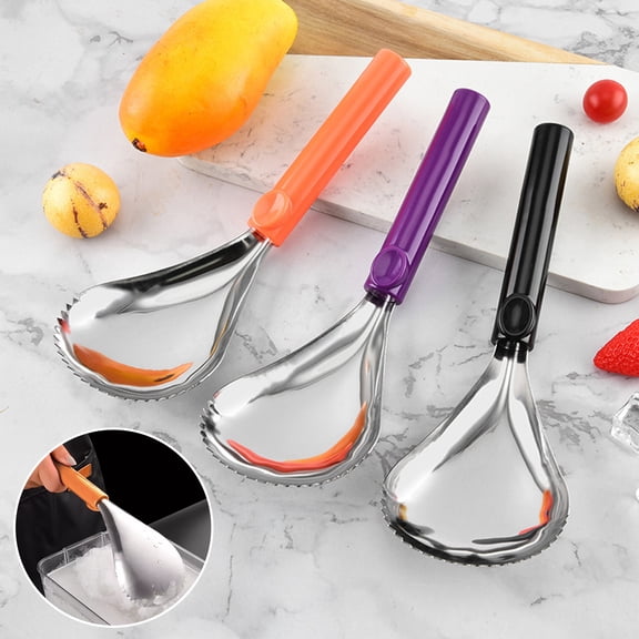 LShunze Ice Cream Scoop,9.65 inches Nonstick Anti-Freeze One Piece Aluminum Scooper Spoon, Heavy Duty Durable Design, Easy Clean, for Gelato, Cookie Dough, Sorbet, Almond