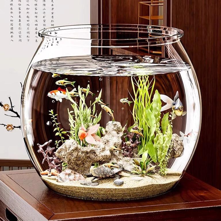 LShunze Plastic Fish Bowls, Round Fish Bowl Plastic Fish Tank Aquarium Hydroponic Planter Floral Container for Table Centerpiece Home Decor LShunze Plastic Fish Bowls, Round Fish Bowl Plastic Fish Tank Aquarium Hydroponic Planter Floral Container for Table Centerpiece Home Decor