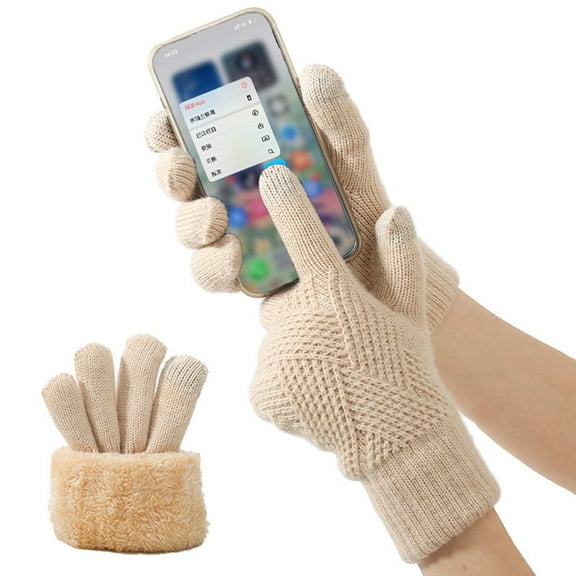 LShunze Womens Winter Gloves - Warm Soft Touchscreen Winter Gloves for Women, Elastic Cuff Knit Glove for cold weather Running Driving Hiking