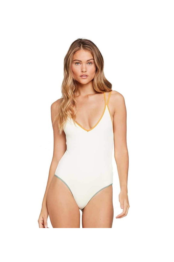 LSpace Ridin' High Ribbed Dakota One-Piece Cream/Bronze/Reef 8