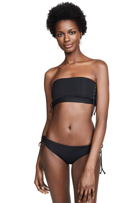 LSpace Women's Crystal Bikini Top Swimwear Black Size X-Small