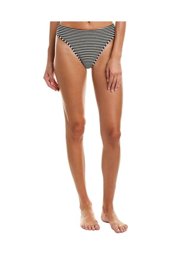 LSpace Women's Ridin' High Pierre High Waist Bikini Bottom Black/Cream Size L