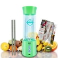 thumbnail image 1 of LSports | 500ml USB-C Portable Blender with Biodegradable Straws and 1000+ Smoothie Recipes | Green | Choose Your Color, 1 of 3