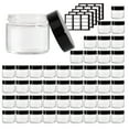 thumbnail image 1 of 2 oz Glass Jars with Lids,Lotusbtdt 46 pack Amber Small Jar with Black Lids,Empty Round Cosmetic Containers for Sample, Powder, Cream, Lotion, Spice, 1 of 7