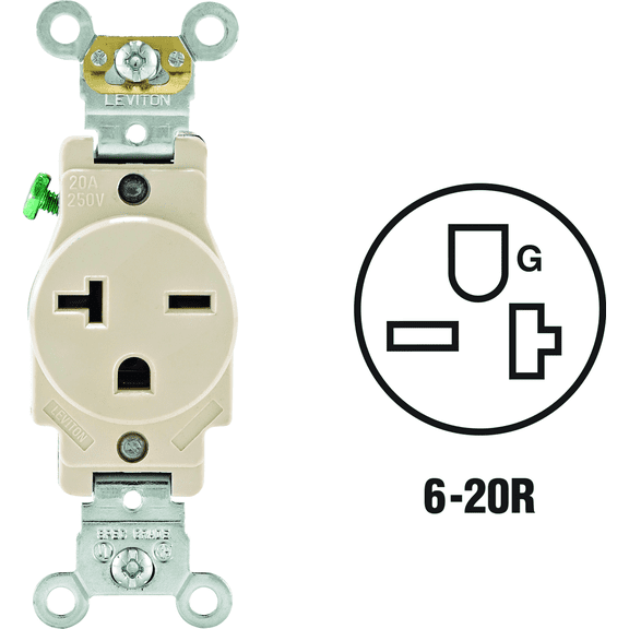 Leviton Duplex Receptacle UL Listed for US Residential Electrical Code Compliance, Drop-in NEC-Standard Wiring