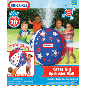 Little Tikes Sprinkler Ball Great Big Outdoor Water Toy, Kids Summer Water Play Ages 3-7
