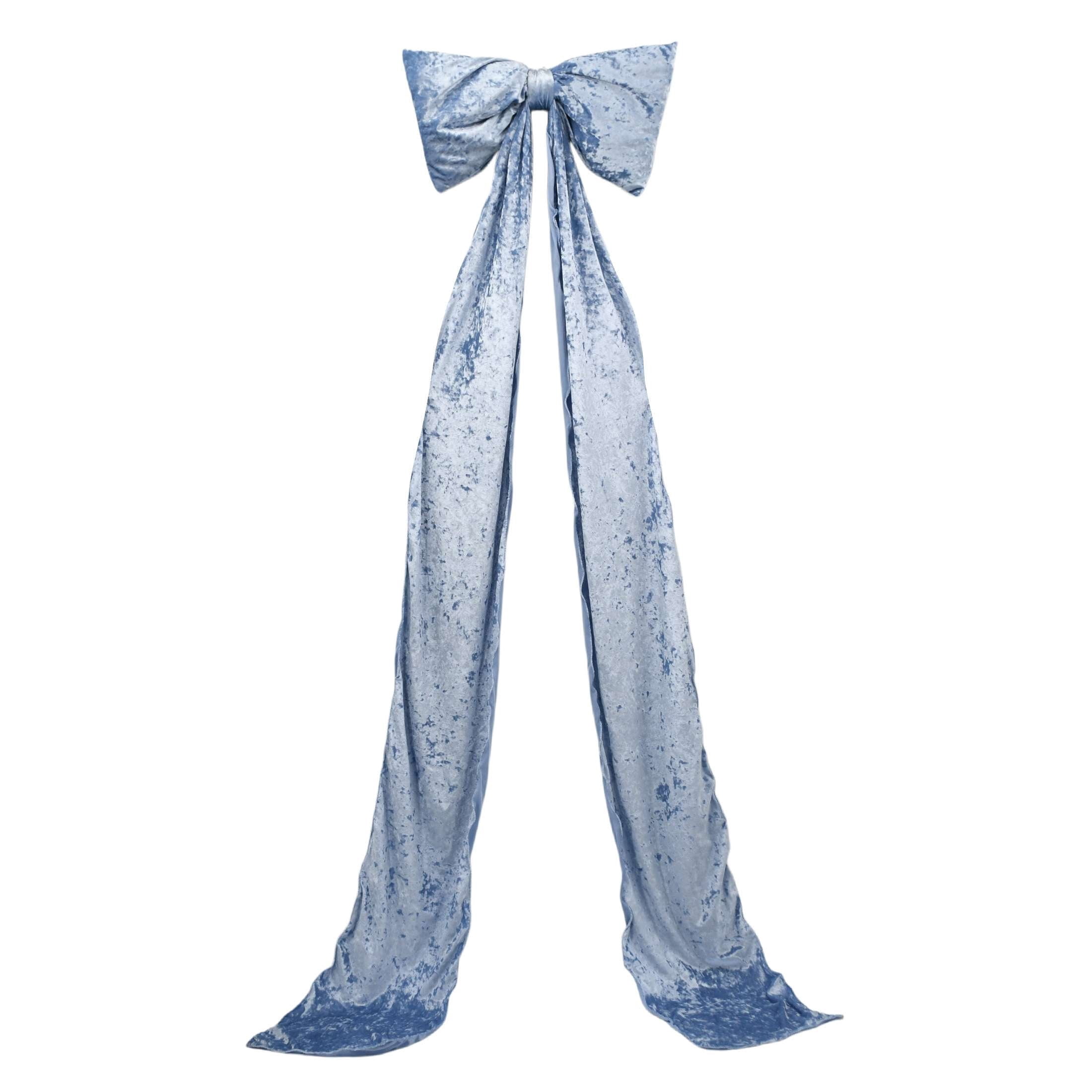 Velvet Bow Christmas Tree Topper, Light Blue, 7' x 2', by Holiday Time