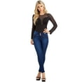 thumbnail image 1 of LT.ROSE AS3002 Butt Lifting Skinny Colombian Mid Rise Jeans Pantalón Levanta Cola Blue 5, 1 of 4