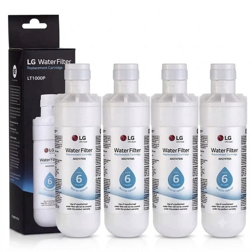 LT1000P Refrigerator Water Filter Replacement for LG ADQ747935 MDJ64844601, Premium Fridge Ice and Water Filter, 4-Pack