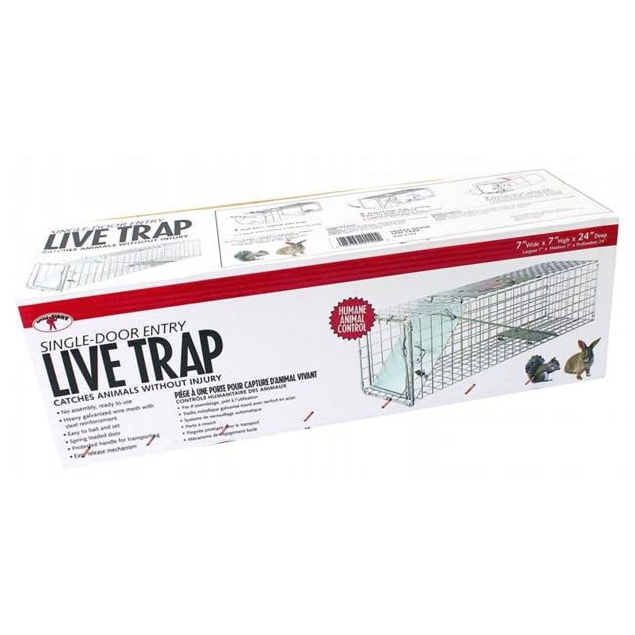 LT2 Single Door Live Trap 24x7x7 Inch