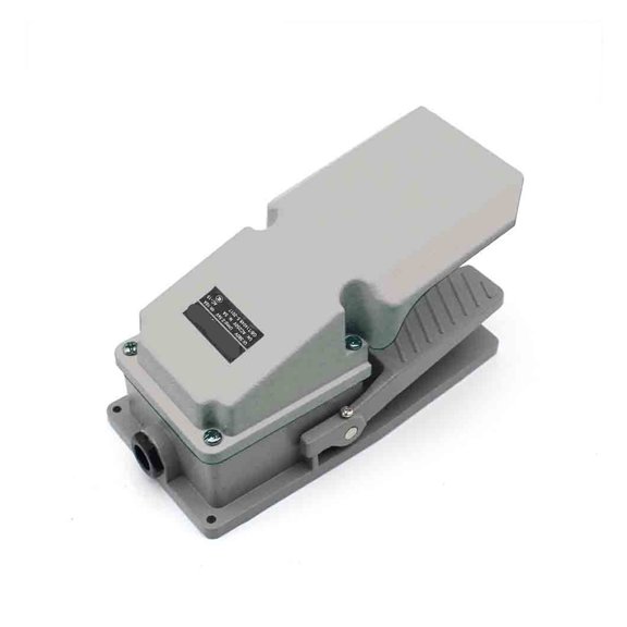LT4 Foot Switch Aluminum Housing Foot Switch, Used for Machine Tool Self Reset Control Switch Silver Contact 15A ,Easy to Operate